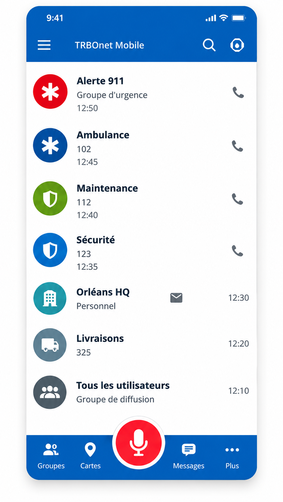 Appels de groupe